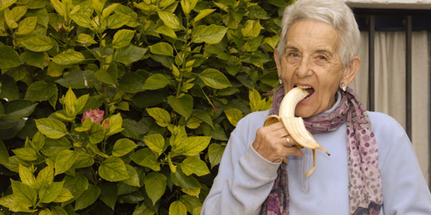 Bananen gelten als Kalium-reich: Sie enthalten etwa 400 mg pro 100 g Frucht.