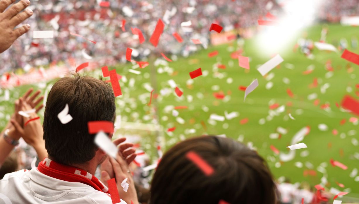 Fußballfans im Stadion