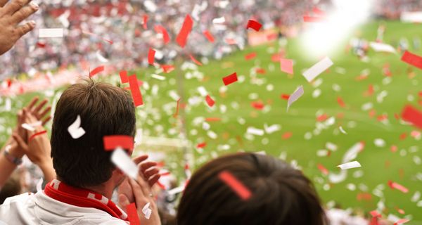 Fußballfans im Stadion