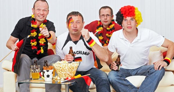 Deutschland-Fans vor dem fernseher