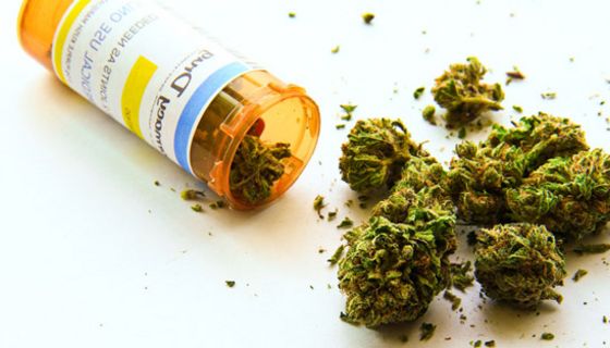 Ein Röhrchen mit medizinischem Cannabis.