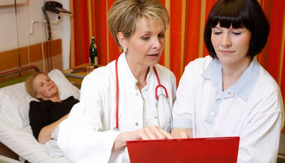 Visite im Krankenhaus