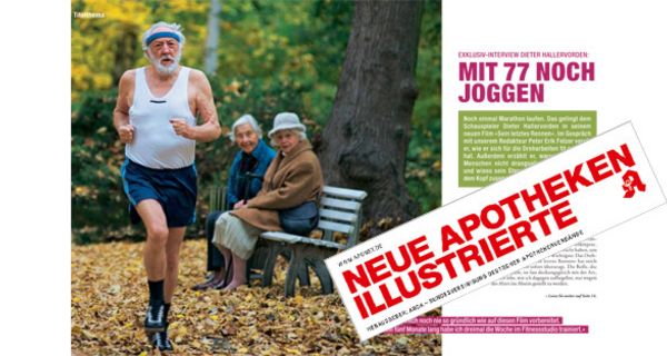 Blick ins aktuelle Heft, Titelthema "Dieter Hallervorden – er joggt noch mit 77"