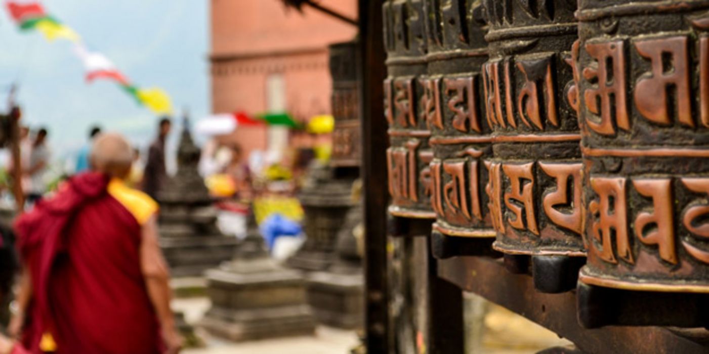 Nepalesischer Mönch in Kloster