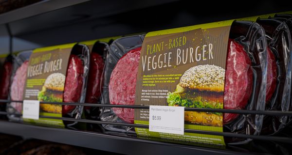 Vegetarische abgepackte Burger.