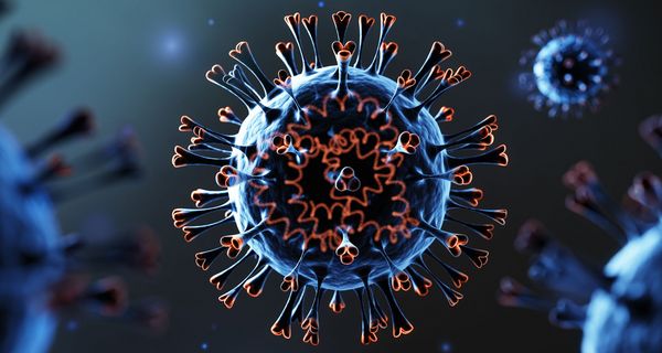 Abbildung von Omikron-Virus.