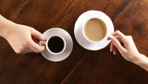Espresso und Milchkaffee