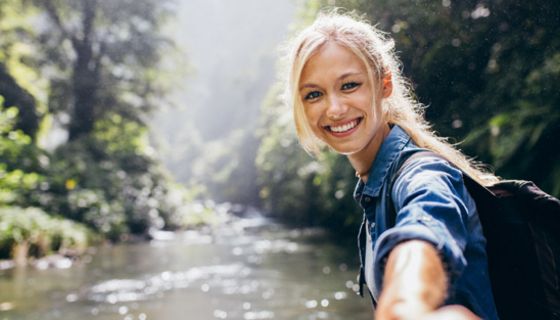 Eine natürliche Umgebung hilft, Stress zu mildern.