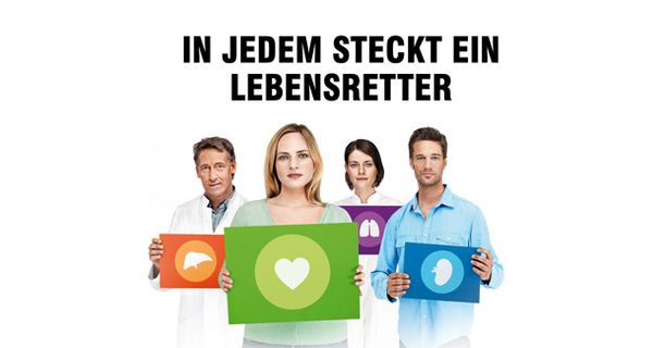 Plakat zur Organspende-Aktion