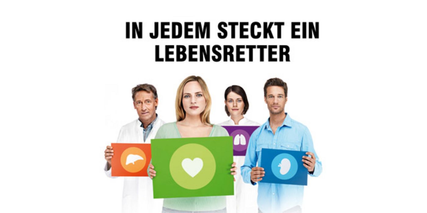 Plakat zur Organspende-Aktion