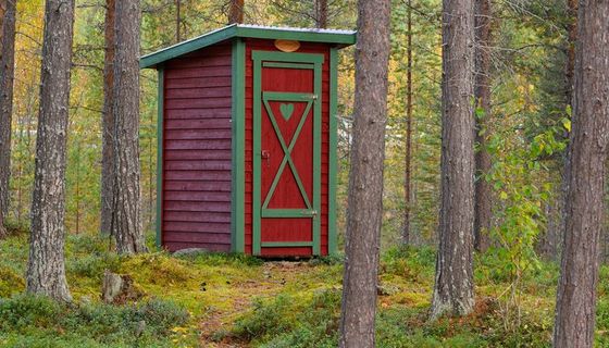 Klohäuschen im Wald