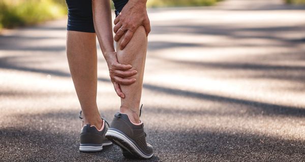 Sportlerin, hat Beinschmerzen.