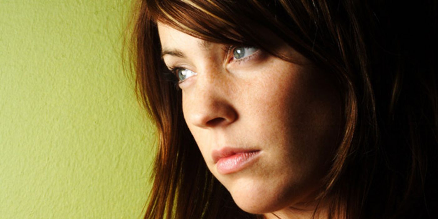 Depressive Frau