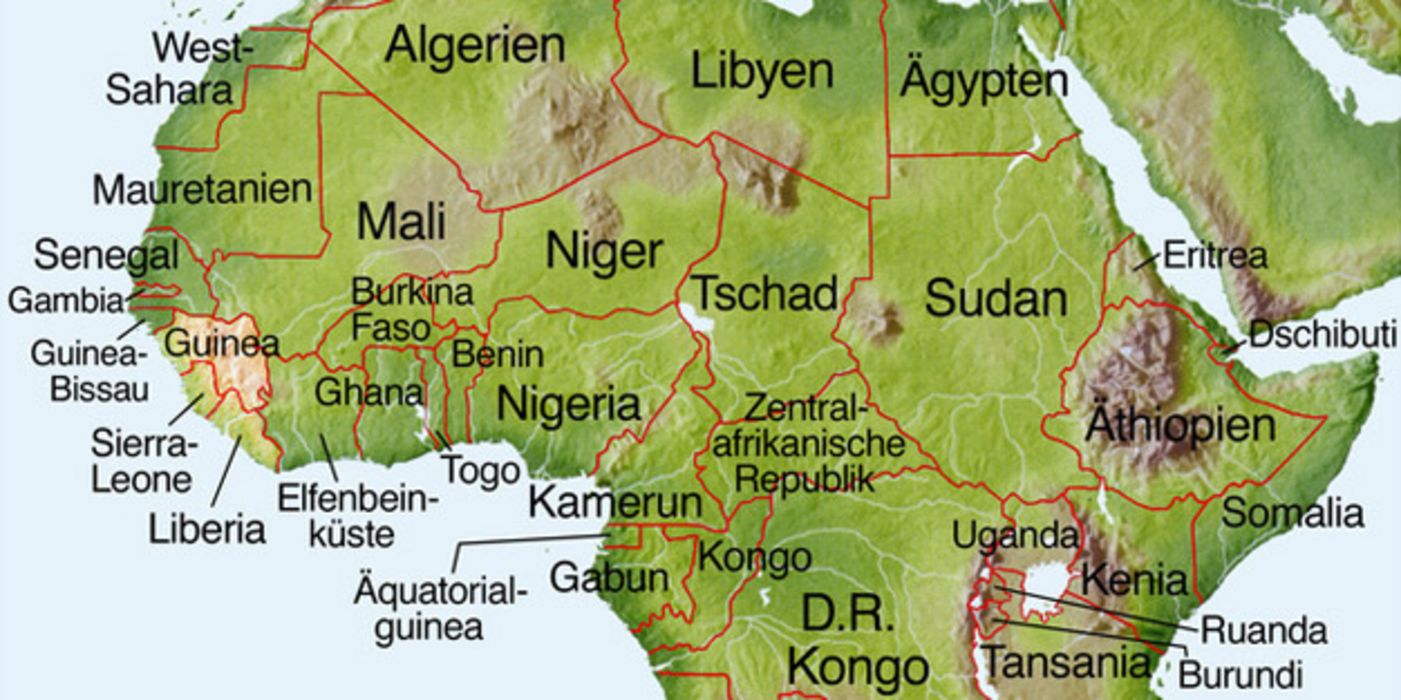 Karte von Westafrika