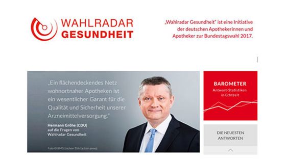 Gesundheitsminister Hermann Gröhe setzt sich im Wahlkampf für Arzneimittelversorgung durch die Apotheke vor Ort ein.