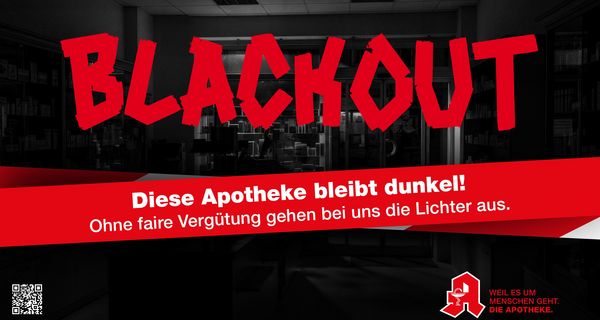 Vor dunklem Hintergrund steht in roter Schrift "Blackout".