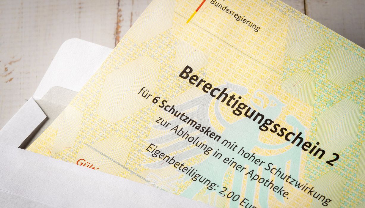 Berechtigungsscheine zum Erwerb von vergünstigten FFP2-Masken