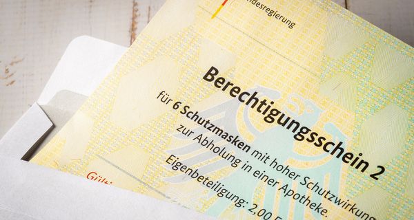 Berechtigungsscheine zum Erwerb von vergünstigten FFP2-Masken