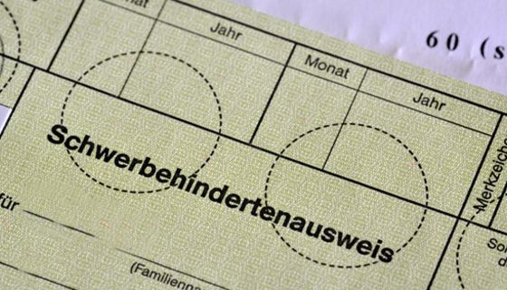 Ausschnitt Schwerbehindertenausweis